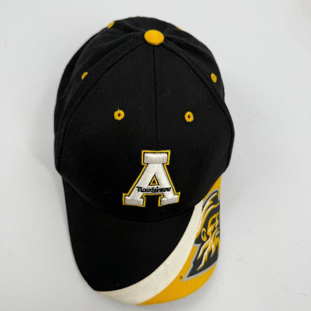 Fan Favorite App State Hat Mens OSFA Black Mountaineers Mascot Adustabe - Picture 5 of 9